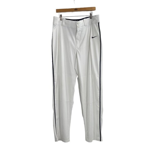 Nike Dri-Fit Swingman White Straight Leg Baseball Pants Mens Size XL FLAWED - Picture 1 of 12